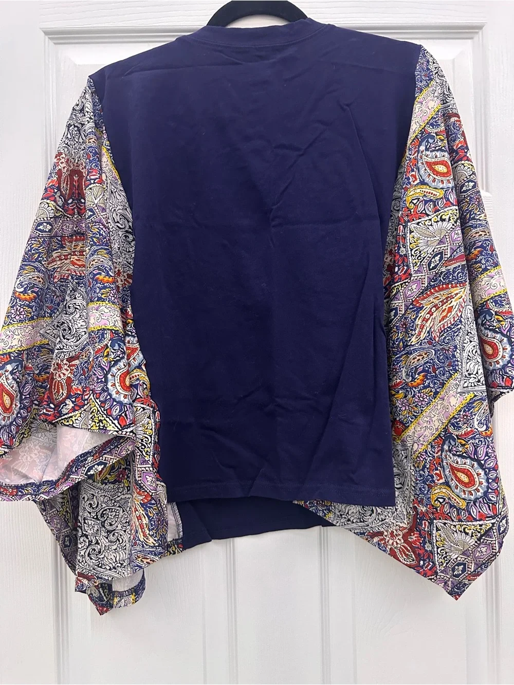 Fleetwood Mac Graphic with Patterned open Sleeves - Navy & Multicolor Size M/L - Picture 5 of 5